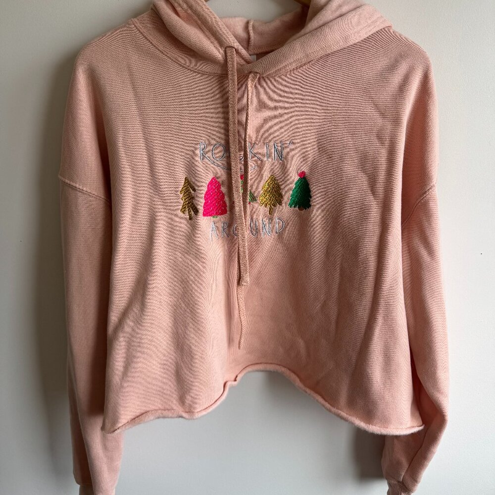 Cropped Womens Hoodie "Rockin' Around"